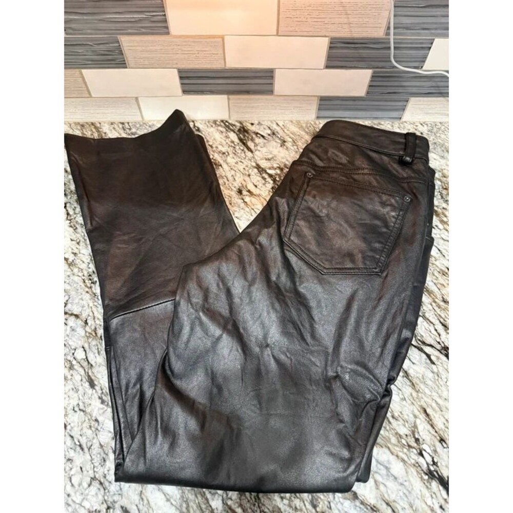 Maxima Wilson Vintage Black Leather Pants High Waisted Y2K Women’s Sz 8